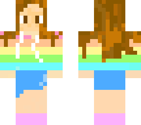 pastel rainbow sweater skin