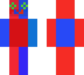 red and blue techno