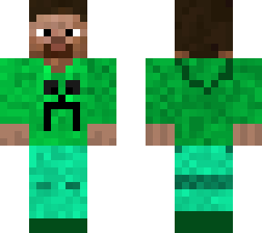steve with a creeper t-shirt