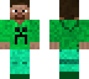 steve with a creeper t-shirt