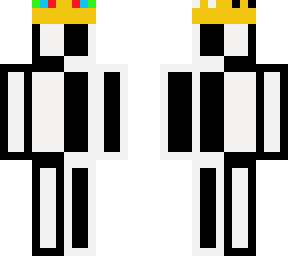black and white with crown