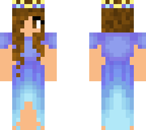 brunette purple/blue princess