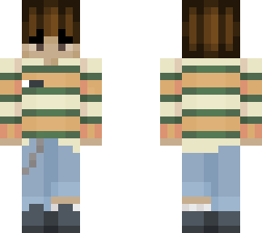 brunette striped shirt