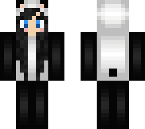 chica panda de ojos azules