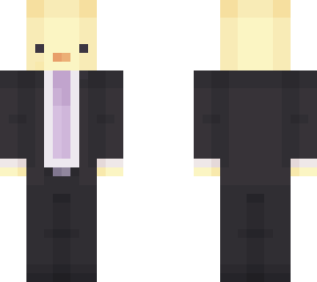 duck suit with purple tie!!