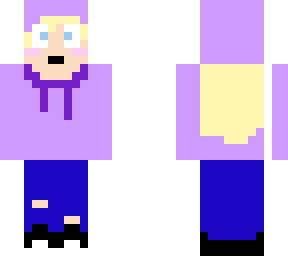 gamer girl (blonde, purple hoodie)