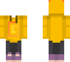 golden/yellow axolotl hoodie