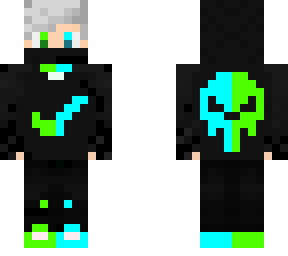 green skull white hair edited