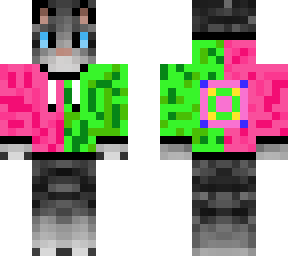 half pink half lime short cat sk