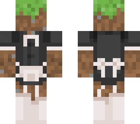 maid outfit - grass block / dirt