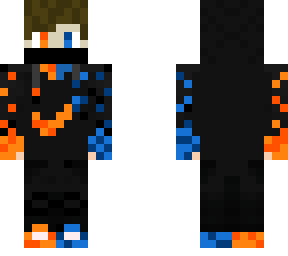 orange and blue human