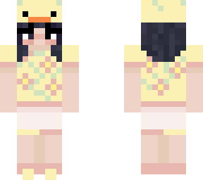 pastel cute flower duck girl