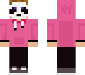 pink hoodie panda