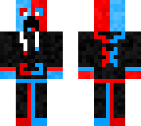 red & neon blue creeper
