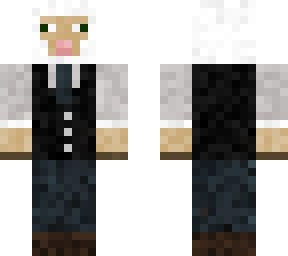 sheep in black vest blue tie