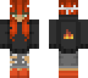aesthetic red hair sapnap girl