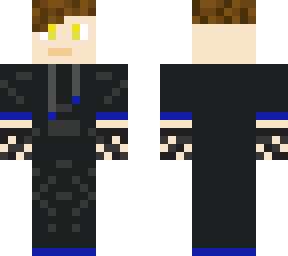 black and dark blue guy