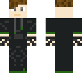 black and dark green guy