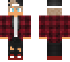blonde boy in plaid hoodie (darker hair)
