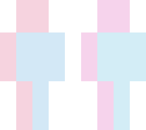 blue and pink skin
