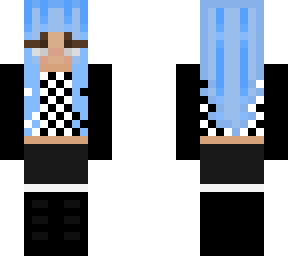blue girl checker print