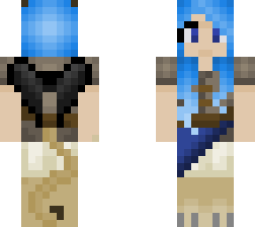 blue-haired cat girl