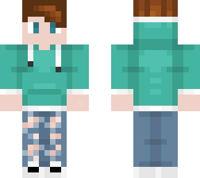blue hoodie man with jeans (with overlay)