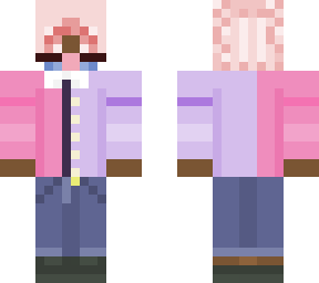 button up half-n-half shirt