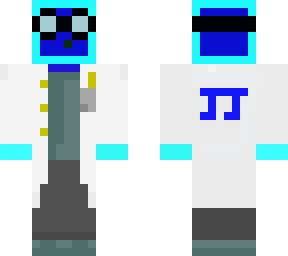 crazy scientist neon blue slime