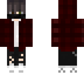 e-boy aesthetic red jacket chain mask vans hair dye