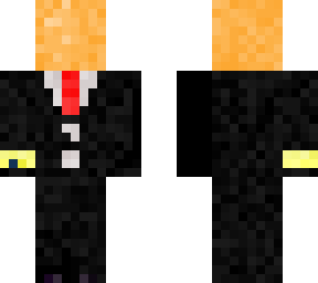 orange in a suit