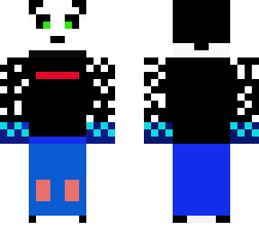 panda con chaqueta sepreme y pantalon azul