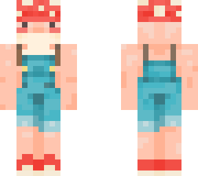 peach frog w overalls