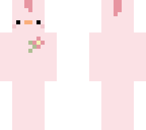 pink chicken with flower