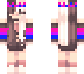 ranboo girl with bi sleeves and crown