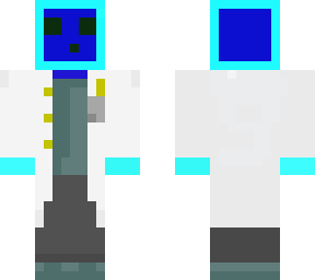 scientist neon blue slime
