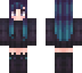 blue ombre girl