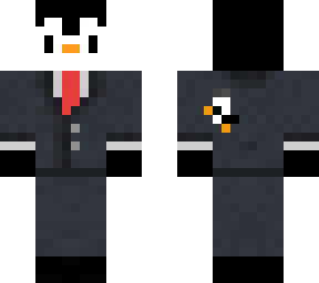 business penguin on the back