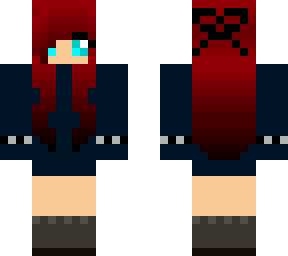 emo female hoodie and socks skin