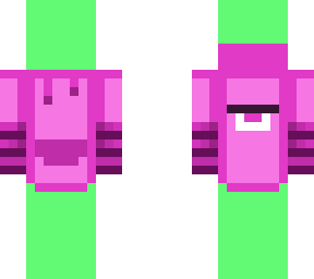 green man with pink jacket