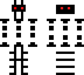 half half white robot