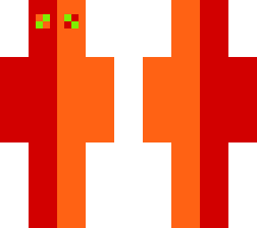 half red half orange