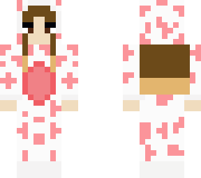 pink cow with eyes