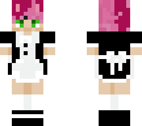 pink haired maid