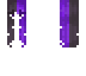 purple and black spilt dyed hair