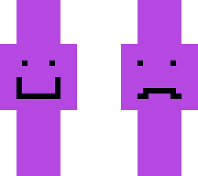 purple smiley and sad