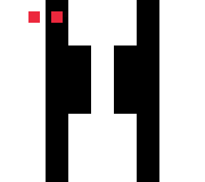 white and black red eye