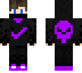 black and purple skull