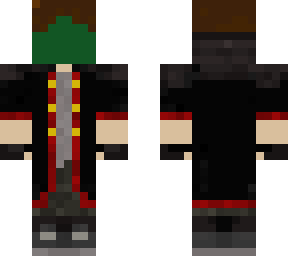 black coat with red stripes fixed