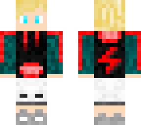 blonde adidas jumper boy (red, aqua, black and white)
